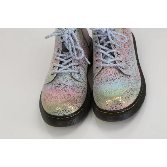 Dr. Martens 1460 Pascal Iridescent 8-Eye Boot Rainbow Boots Size 2