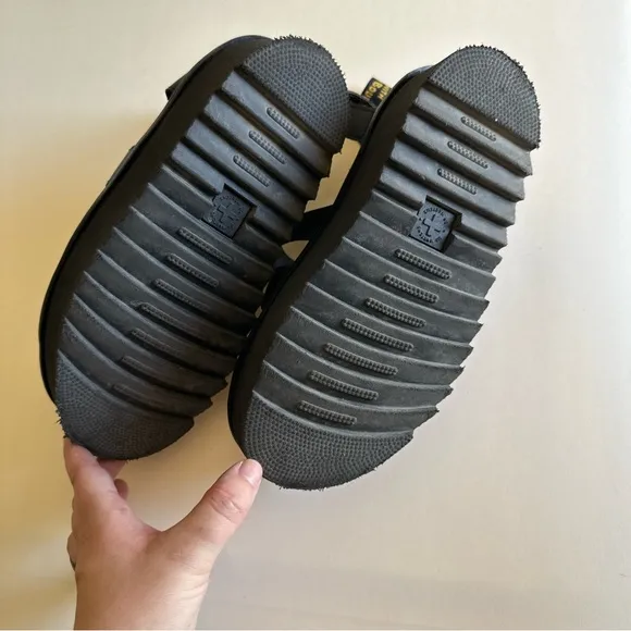 Dr. Martens Black Leather Blaire Platform Sandals