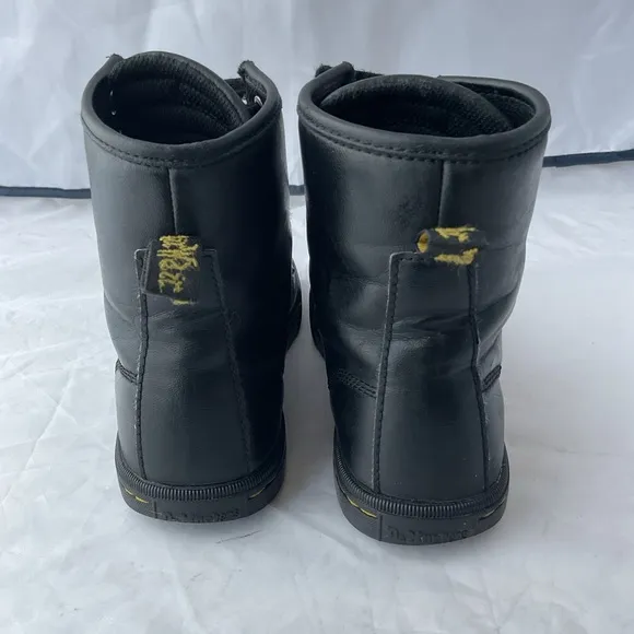 Dr. Martens Black Leather Boots Lace-Up Ankle-Height