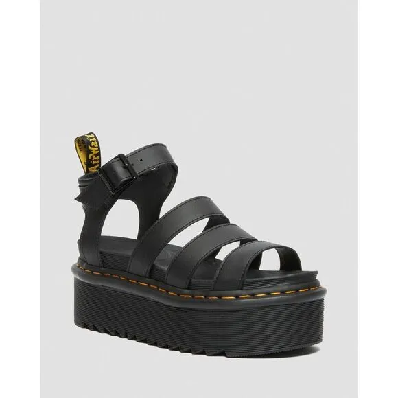 Dr. Martens BLAIRE HYDRO LEATHER PLATFORM STRAP SANDALS Size 8