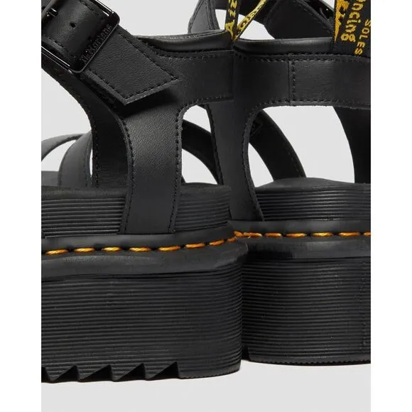 Dr. Martens BLAIRE HYDRO LEATHER PLATFORM STRAP SANDALS Size 8