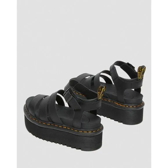 Dr. Martens BLAIRE HYDRO LEATHER PLATFORM STRAP SANDALS Size 8