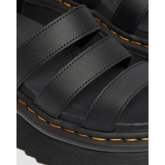 Dr. Martens BLAIRE HYDRO LEATHER PLATFORM STRAP SANDALS Size 8