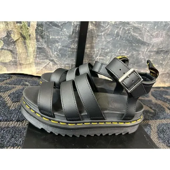 Dr. Martens BLAIRE HYDRO LEATHER PLATFORM STRAP SANDALS Size 8