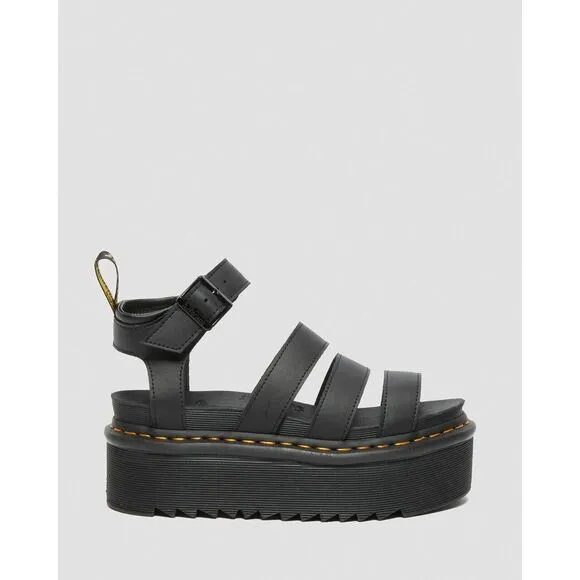 Dr. Martens BLAIRE HYDRO LEATHER PLATFORM STRAP SANDALS Size 8