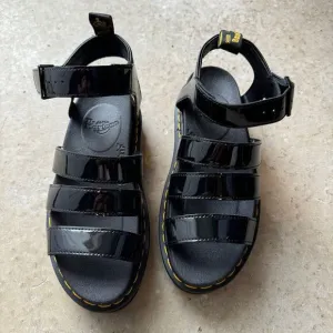Dr Martens Blaire Patent Lamper leather strap sandals Black US L7 new
