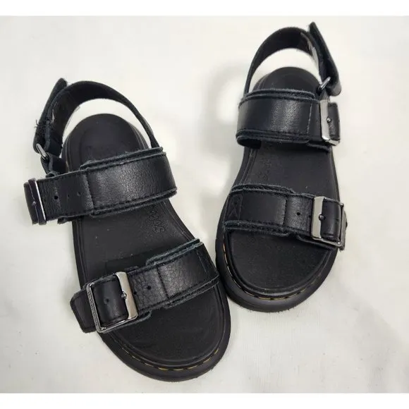 Dr. Martens Kids Sz. 12 Junior Kyle Leather Sandals in Black