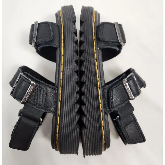 Dr. Martens Kids Sz. 12 Junior Kyle Leather Sandals in Black