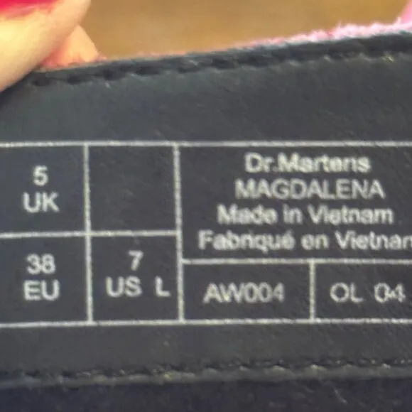 Dr. Martens Magdalena Women's Red Suede High-Heel Ankle Boots Size 7 US / 5 UK