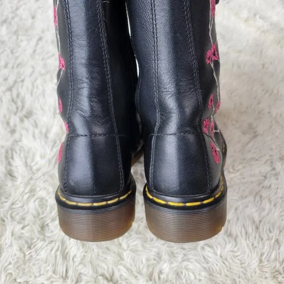 Dr Martens Rare Kiele Cherry Blossom Tall Boots Womens 6