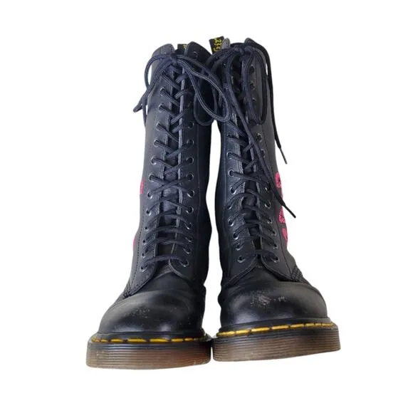 Dr Martens Rare Kiele Cherry Blossom Tall Boots Womens 6