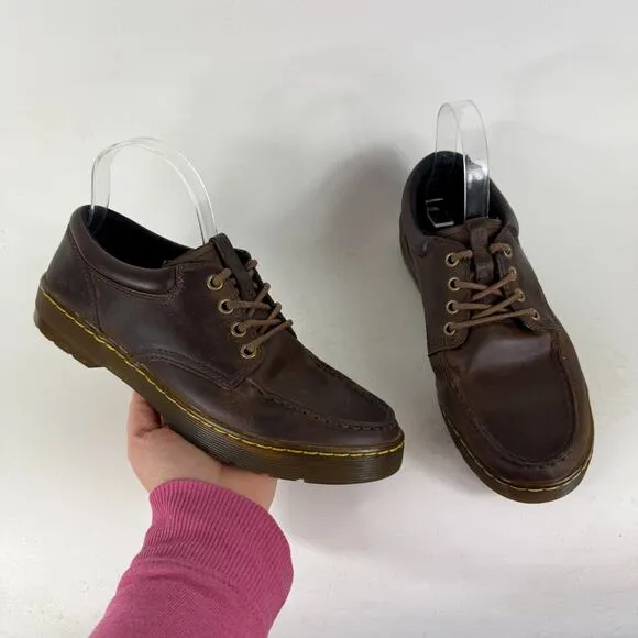 Dr. Martens Wilmot Low Loafers Women's 9 Crazy Horse Leather Lace-Up Low Top