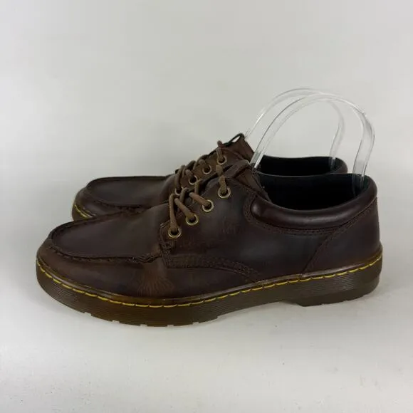 Dr. Martens Wilmot Low Loafers Women's 9 Crazy Horse Leather Lace-Up Low Top