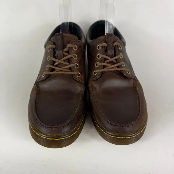 Dr. Martens Wilmot Low Loafers Women's 9 Crazy Horse Leather Lace-Up Low Top