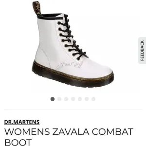 Dr. Marten’s Zavala white lace‎ up combat boots, size women’s 6, men’s 5