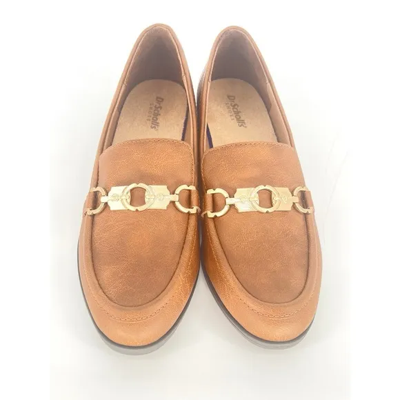 Dr. Scholl's Women's Rate Adorn Loafers Size 7 Honey Brown Comfy Casual Flats
