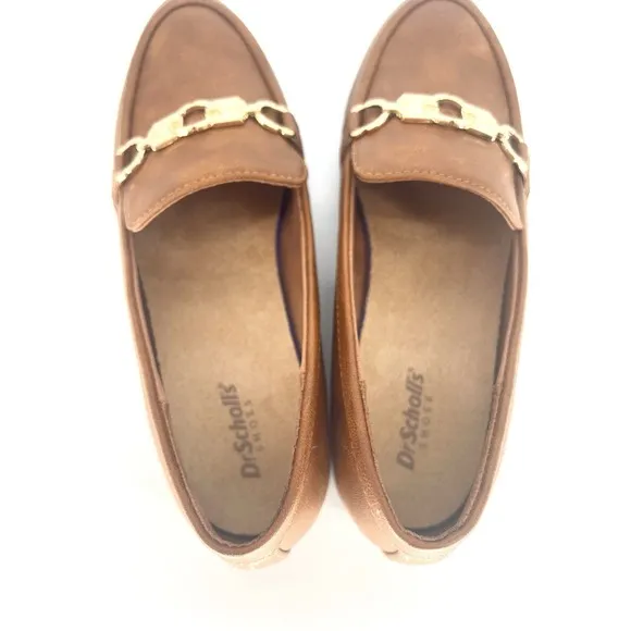 Dr. Scholl's Women's Rate Adorn Loafers Size 7 Honey Brown Comfy Casual Flats