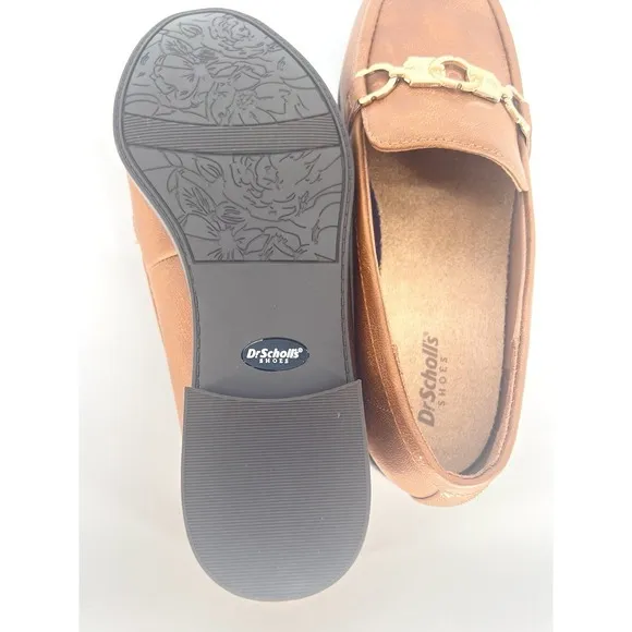 Dr. Scholl's Women's Rate Adorn Loafers Size 7 Honey Brown Comfy Casual Flats