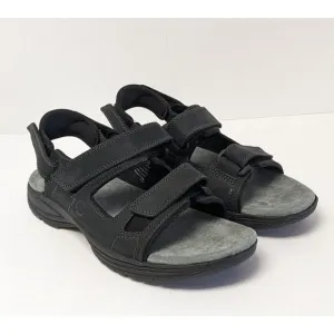 Dunham St. Johnsbury Sport Sandals, Black Leather, Men's 10 4E