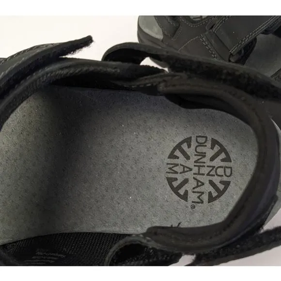 Dunham St. Johnsbury Sport Sandals, Black Leather, Men's 10 4E