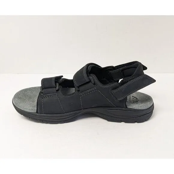 Dunham St. Johnsbury Sport Sandals, Black Leather, Men's 10 4E