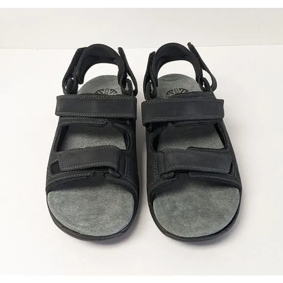 Dunham St. Johnsbury Sport Sandals, Black Leather, Men's 10 4E