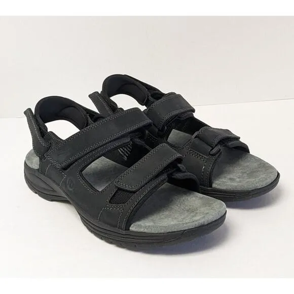 Dunham St. Johnsbury Sport Sandals, Black Leather, Men's 10 4E