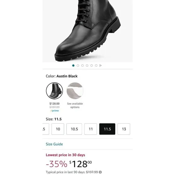 Dunross &amp; Sons Genuine Leather Upper Austin Lace-Up Oxford Combat Boots …