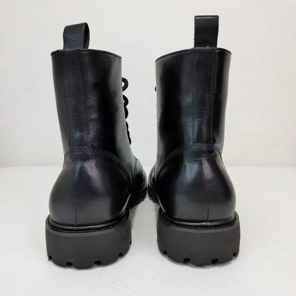 Dunross &amp; Sons Genuine Leather Upper Austin Lace-Up Oxford Combat Boots …