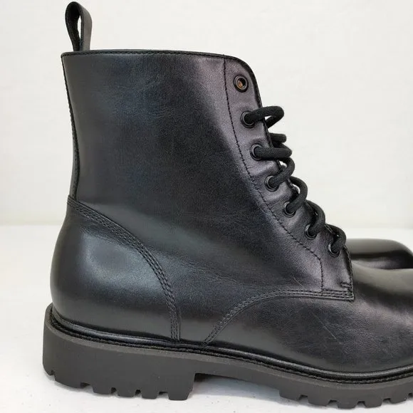 Dunross &amp; Sons Genuine Leather Upper Austin Lace-Up Oxford Combat Boots …