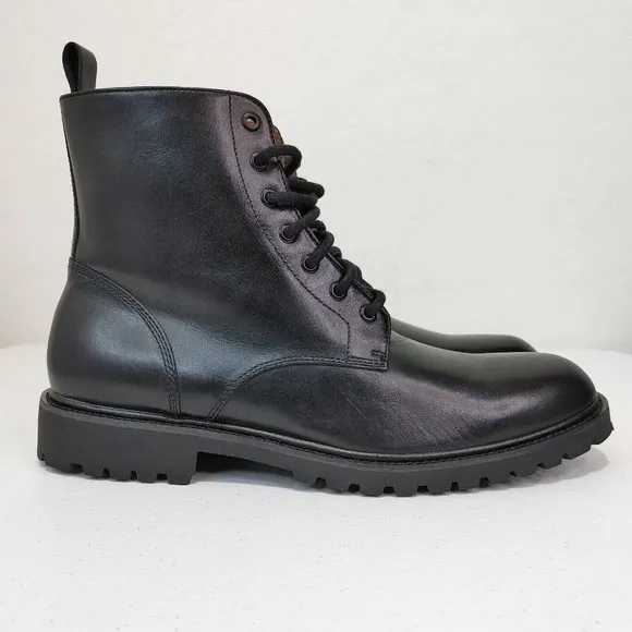 Dunross &amp; Sons Genuine Leather Upper Austin Lace-Up Oxford Combat Boots …