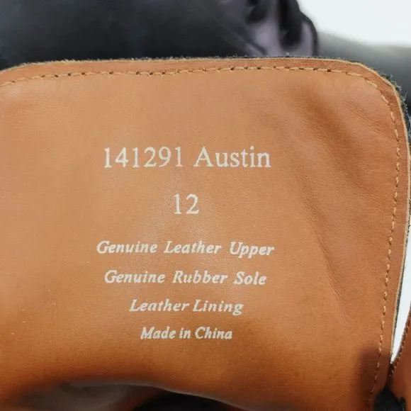Dunross &amp; Sons Genuine Leather Upper Austin Lace-Up Oxford Combat Boots …