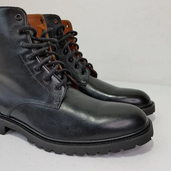 Dunross &amp; Sons Genuine Leather Upper Austin Lace-Up Oxford Combat Boots …