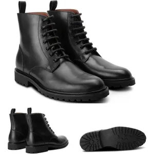 Dunross &amp; Sons Genuine Leather Upper Austin Lace-Up Oxford Combat Boots …