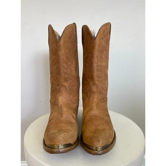 Durango Women Tan Cowboy Boots  - Size 10M