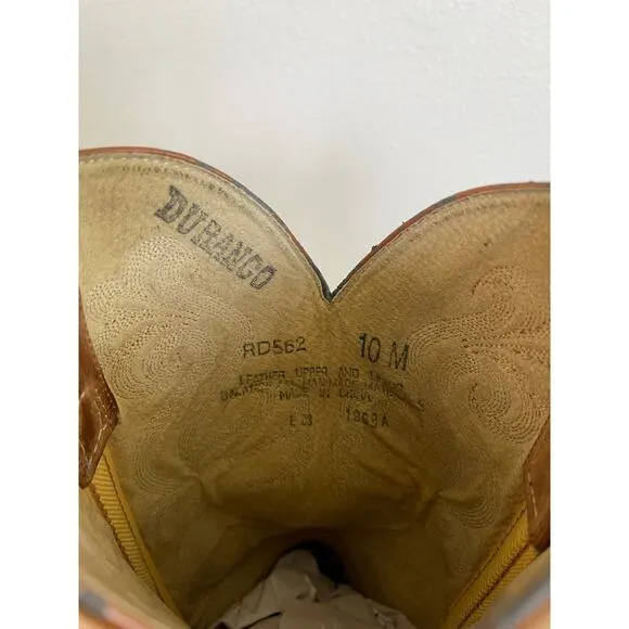 Durango Women Tan Cowboy Boots  - Size 10M