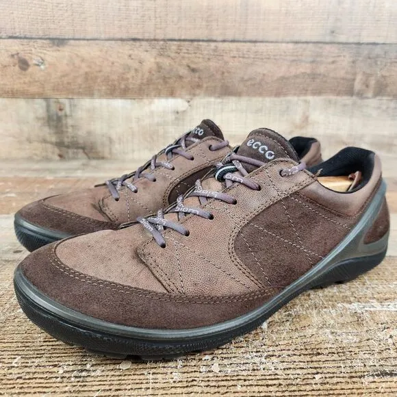 Ecco Biom Natural Motion Men's Size 10/10.5 EU 44 Brown Leather Walking Sneakers