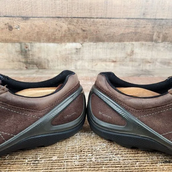 Ecco Biom Natural Motion Men's Size 10/10.5 EU 44 Brown Leather Walking Sneakers