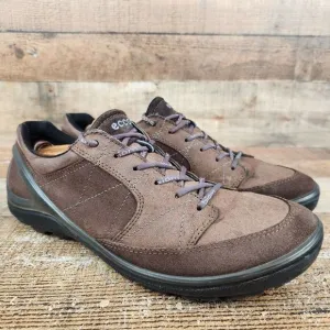Ecco Biom Natural Motion Men's Size 10/10.5 EU 44 Brown Leather Walking Sneakers