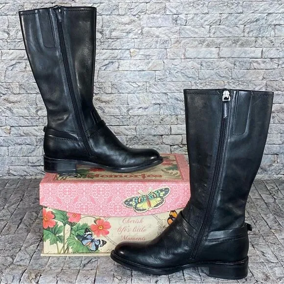 ECCO Black Motto Boots Mid Calf with Buckle Detail Size 6 EU Size 36
