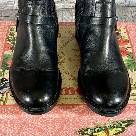 ECCO Black Motto Boots Mid Calf with Buckle Detail Size 6 EU Size 36