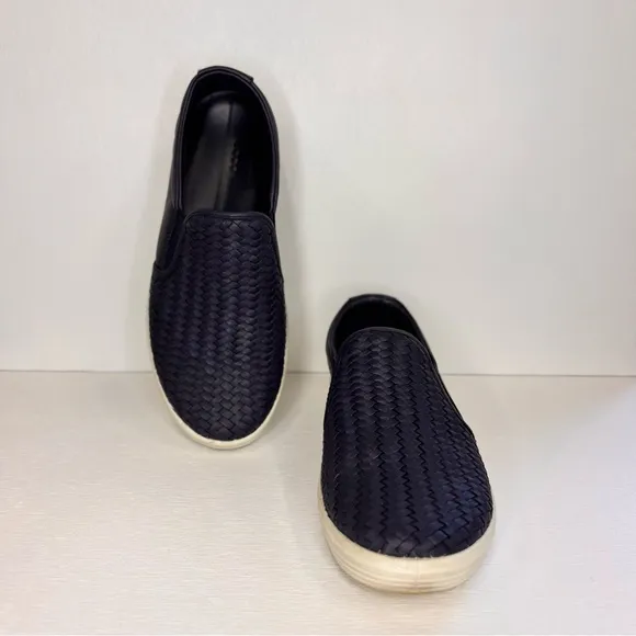 Ecco Leather Loafers Soft 7 Slip On 2.0 Womens Sneakers Slide Slip On Night Sky