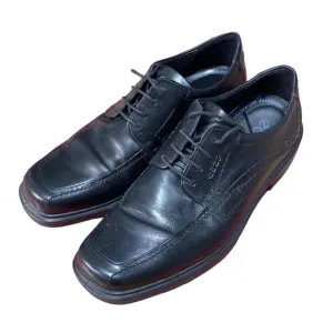 Ecco Mens Black Leather Lace Up Loafers Size 45 (US 11)
