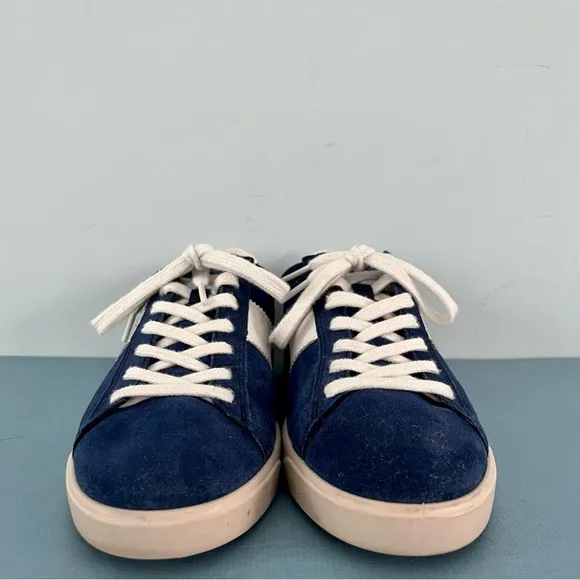 ECCO Street Lite Retro Blue Depths White Lace Up Sneakers