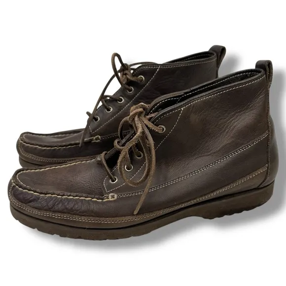 Eddie Bauer Brown Chukka Boots Moccasin Style Men’s 9.5 Womens 11