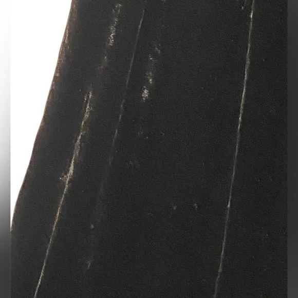 Eileen Fisher Midi Dress,  Black Velvet Sleeveless Popover with Pockets, Size XS