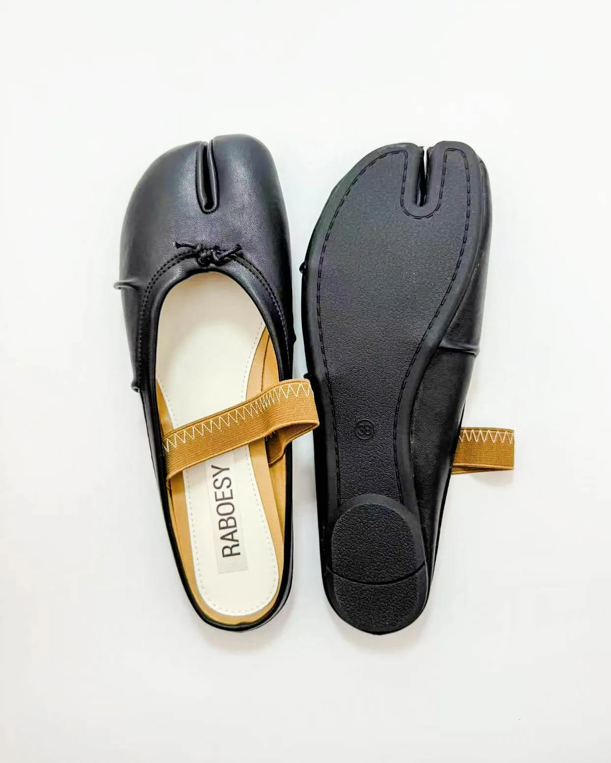 Elastic Strap Tabi Sandal Flats