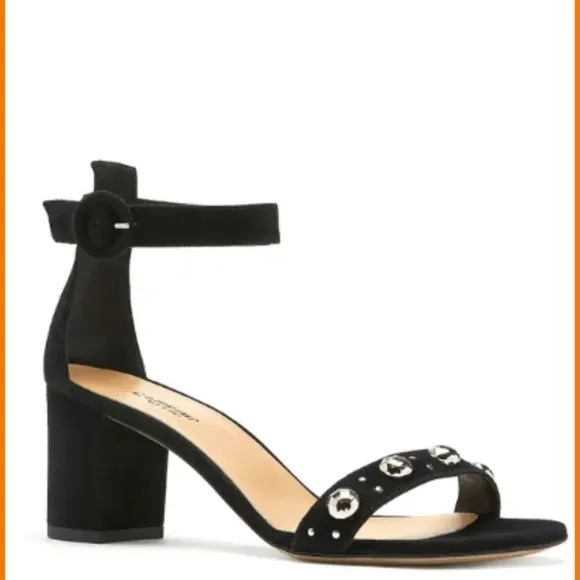 Elegant Black Sandals with Ankle Strap