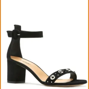 Elegant Black Sandals with Ankle Strap