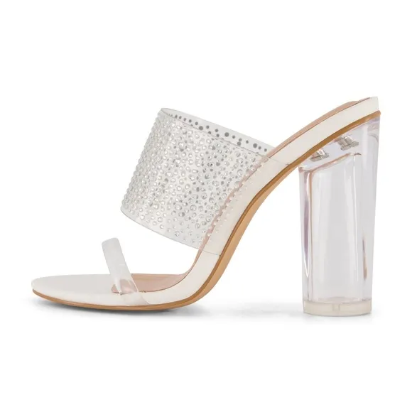 Elegant Clear Heeled Sandals